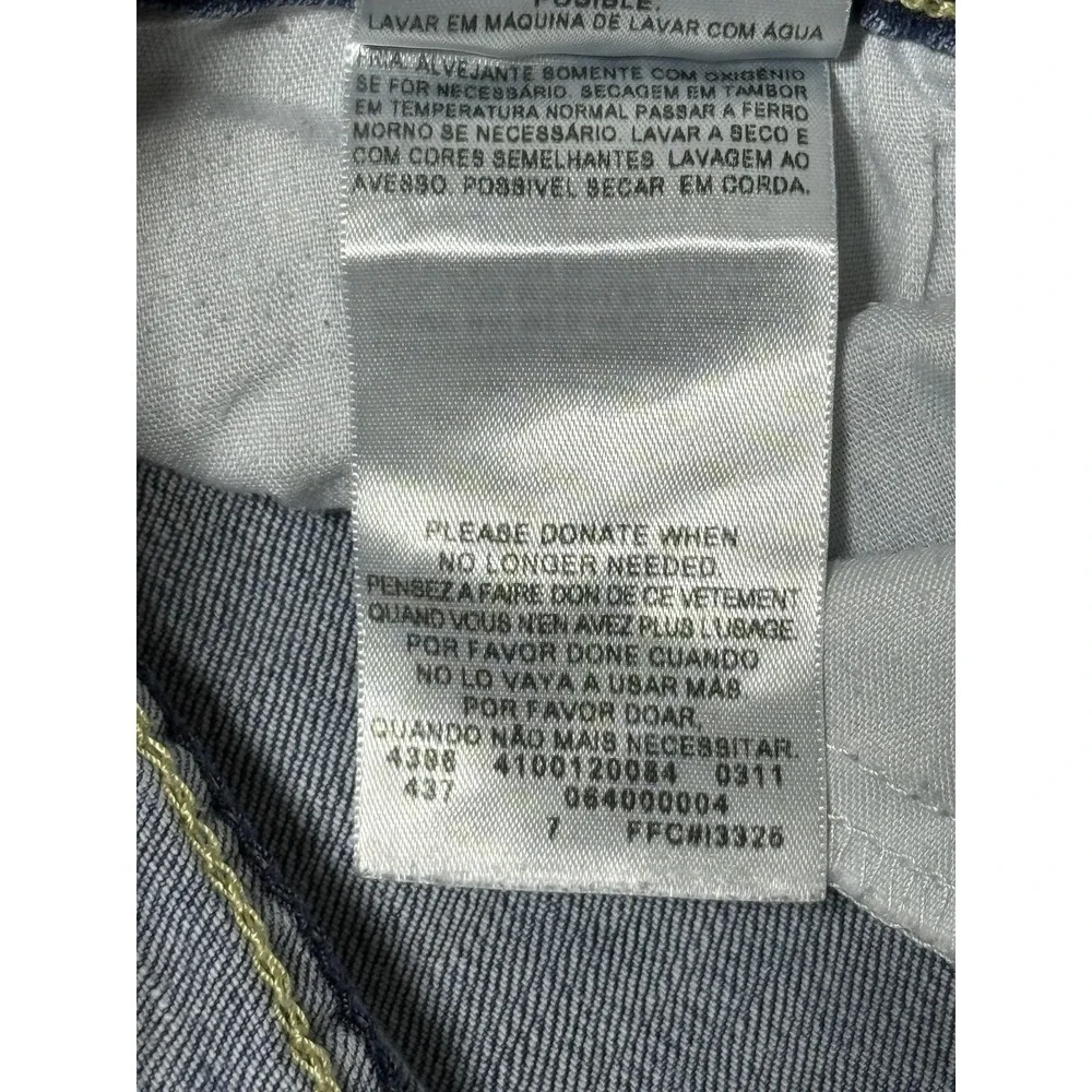 Levis Jeans‎ Womens 3 Medium Blue Bootcut Stretch Denim Distressed Raw Hem